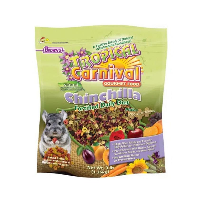 Brown s Tropical Carnival Natural Chinchilla Fortified Daily Diet 1.36 Kg eXtra