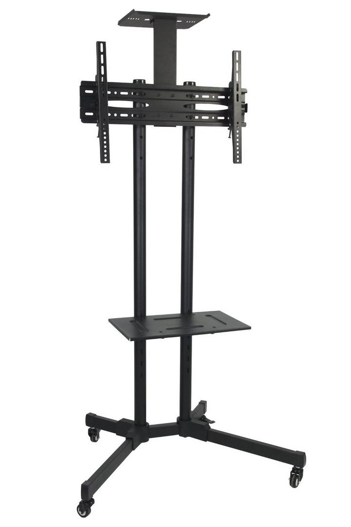 Skill Tech Cart Bracket Stand With 4 Wheels 32-75 Inch Fixed LED TV  Black