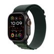 Apple Watch Ultra 2 GPS + Cellular 49MM Black Titanium Case with Dark Green Alpine Loop,Small