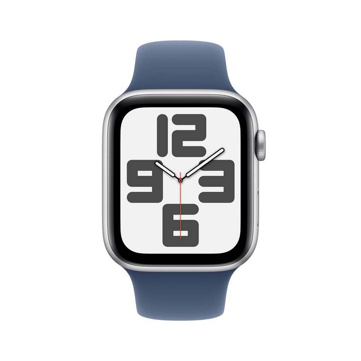 Apple Watch SE GPS 40MM Silver Aluminium Case with Denim Sport Band - S/M