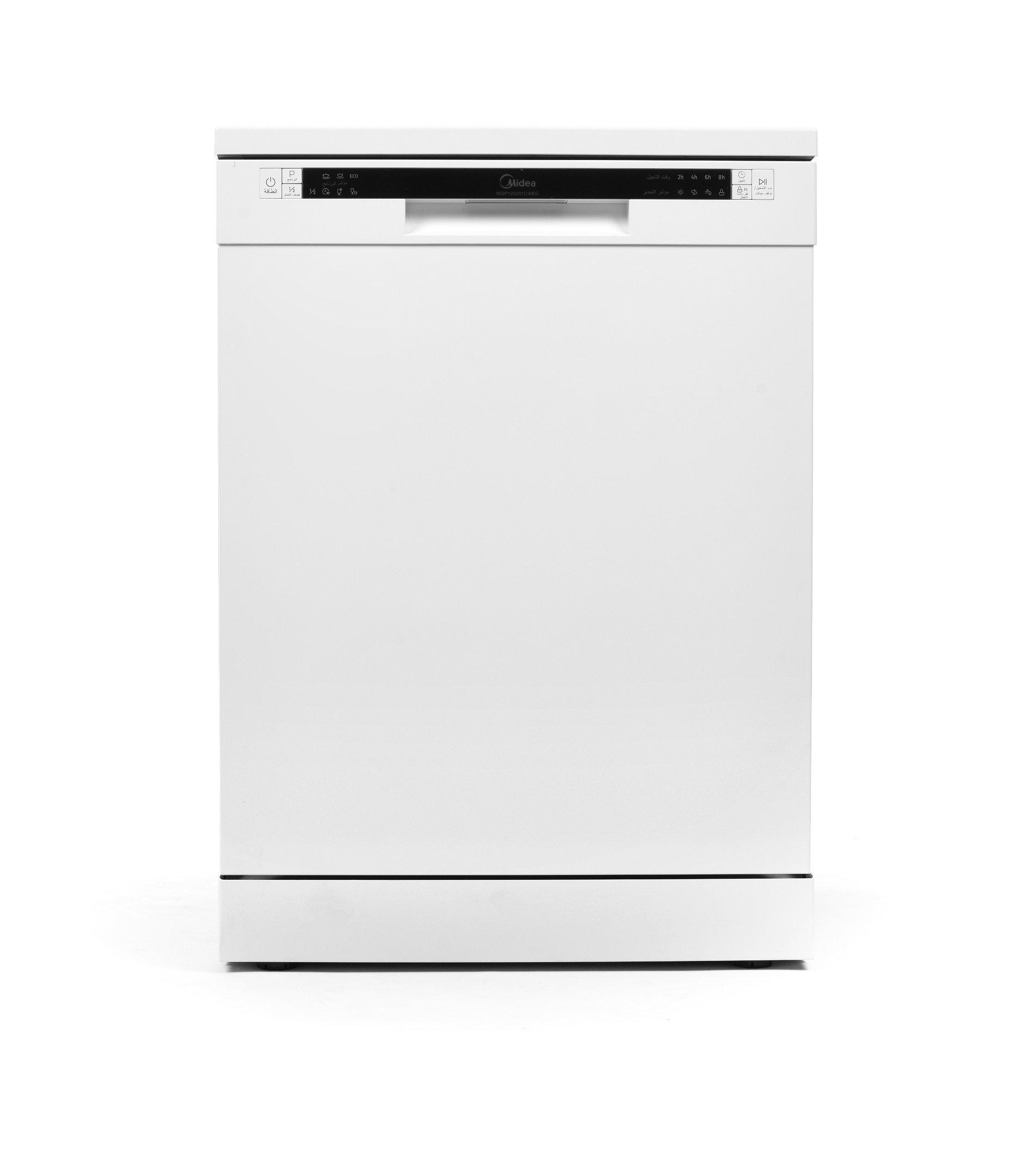 Midea Dish Washer, 12 Place Settings, 6  Programs, Half Load, Delay, Child Lock, Color White 3