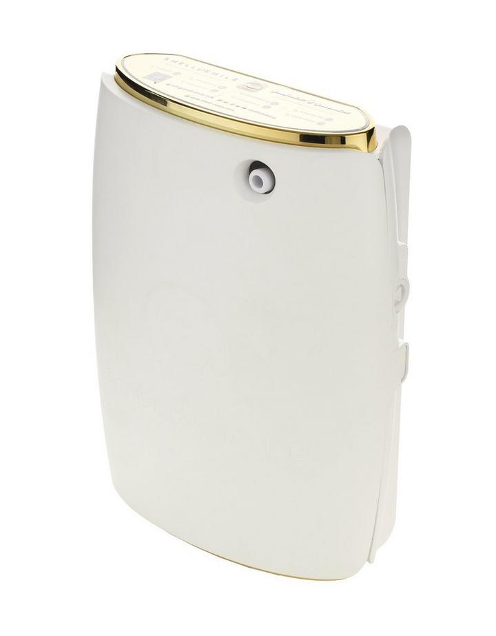 SMELL AND SMILE, Air Freshener Machine, Scent Delivery System Silver Trim AC 106, White