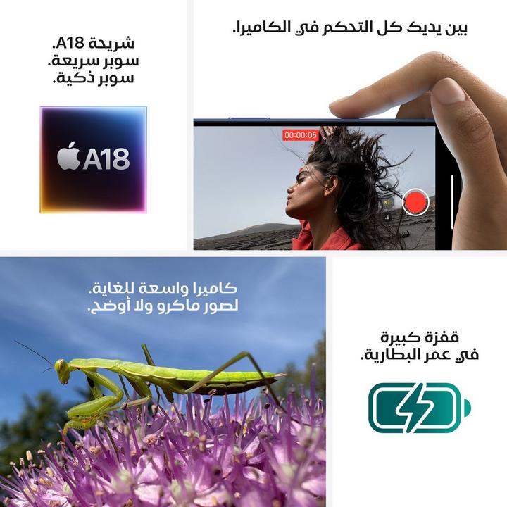 أبل أيفون 16 بلس ، 5 جي ،6.7 بوصة 256 جيجا ، اخضر