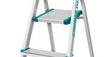 TOTAL, Aluminium Step Ladder 3 Steps, Max Load 150Kg, Step Size : 26*25*3Cm