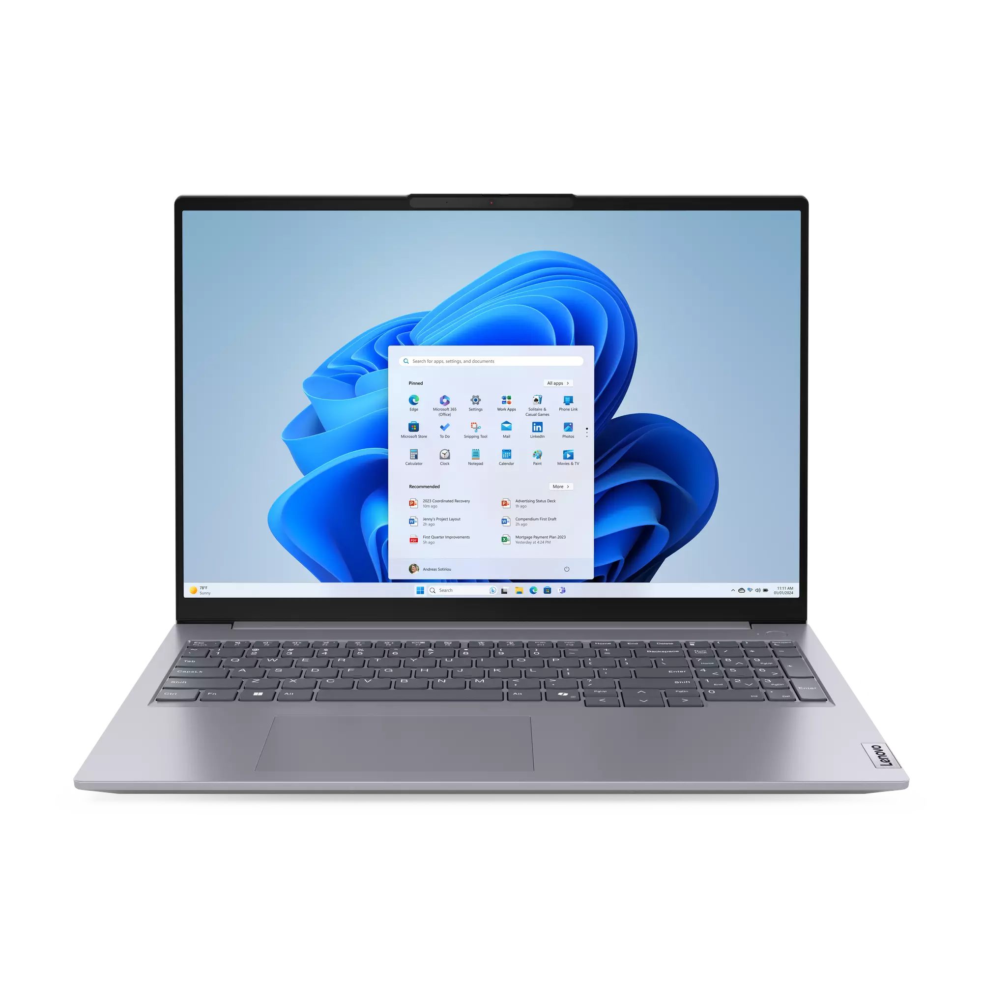 LENOVO Thinkbook 16, Core Ultra 7, 32GB, 1TB, 16 inch WUXGA, Arctic Grey