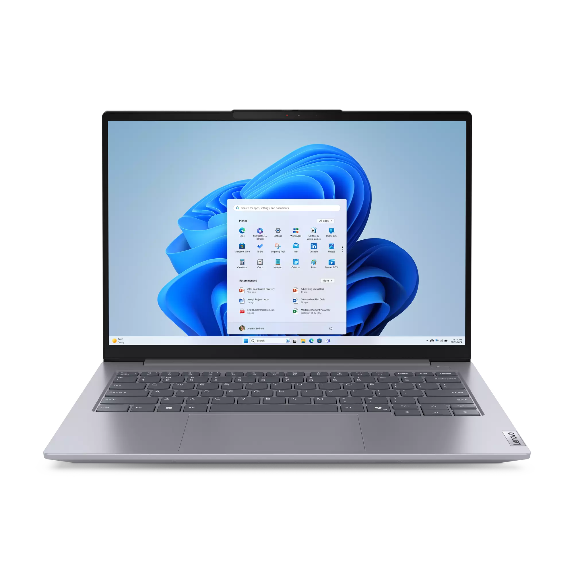 LENOVO Thinkbook 14, Core Ultra 7, 32GB, 1TB, 14 inch WUXGA, Arctic Grey