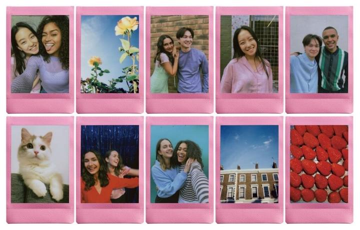 FUJIFILM INSTAX Mini Pink Lemonade Instant Film, Pink Lemonade Frame, 10 Instant Film