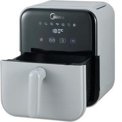 Midea Heteluchtfriteuse 4L XL Air Fryer met led-touchscreen, 35-200 °C, 8 kookfuncties, vaatwasmachinebestendig, 41 recepten, bakken, grillen, ontdooien, schudalarm HeatXpress-technologie 90% minder