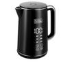 Black+Decker 1.7L Digital Electric Jug Kettle Double Wall Stainless Steel Body 2200W Black