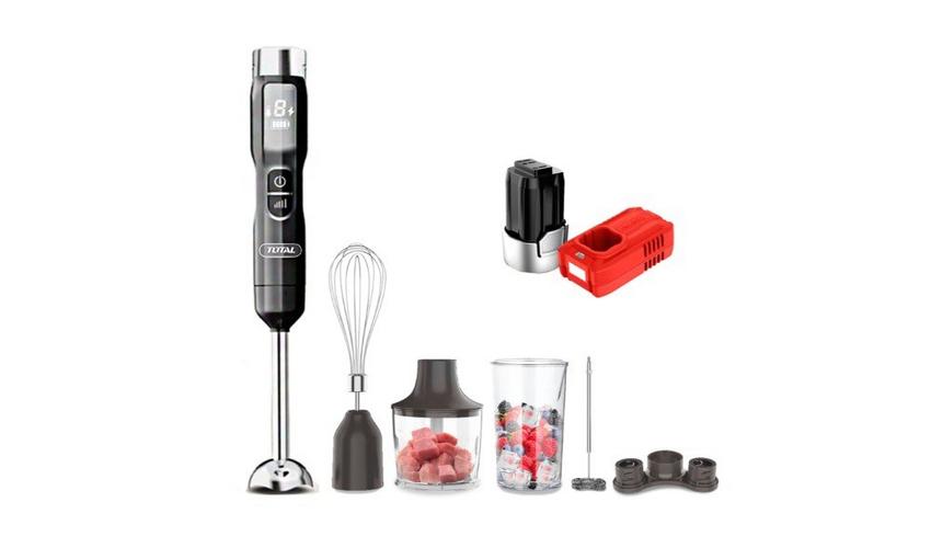 TOTAL, Cordless Hand Blender 16V In Set With Battery Charger