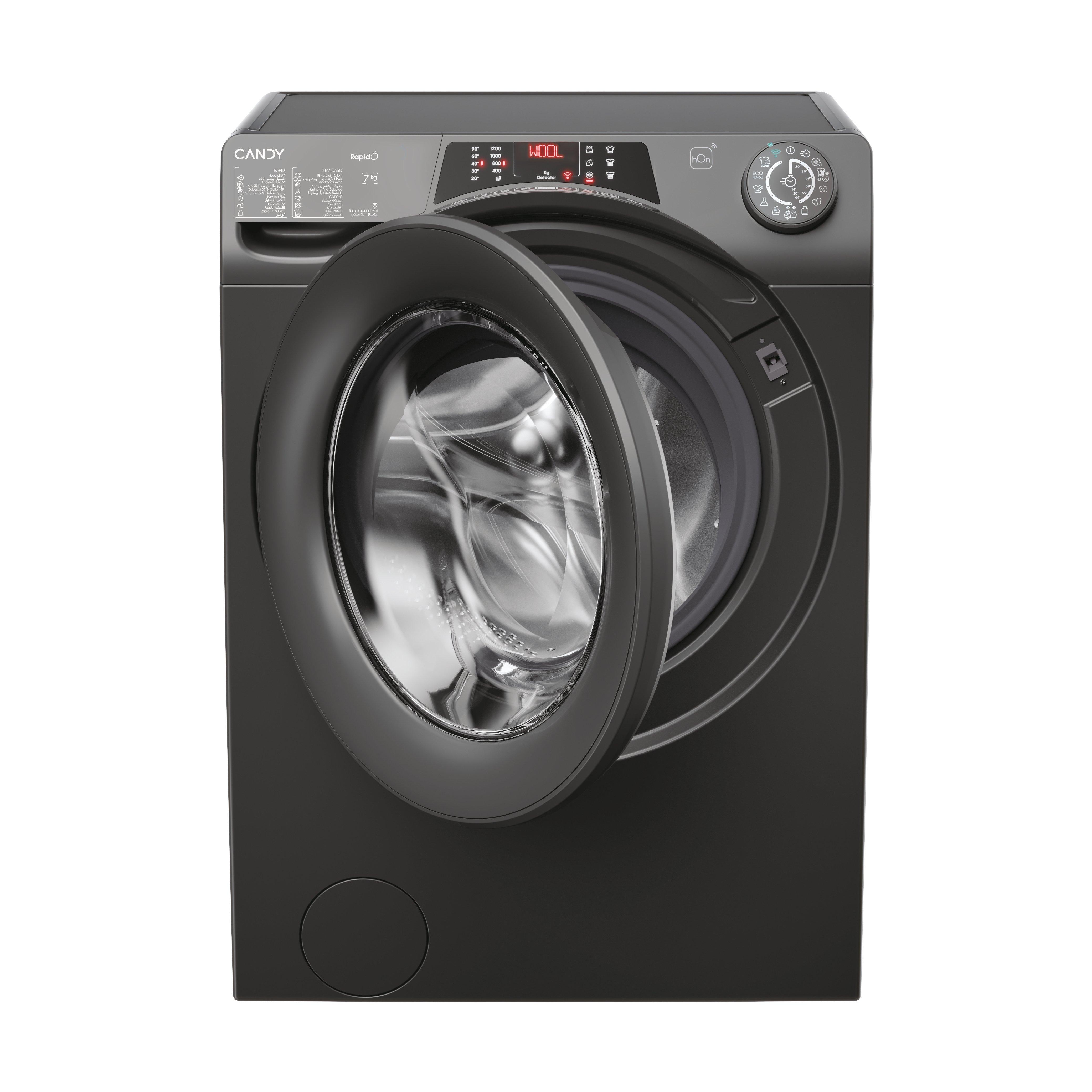 Candy Front Load WM 7kg, 1200rpm, Rapido Design, Wifi + BT, Steam, Inverter Motor, Color Anthracite 4