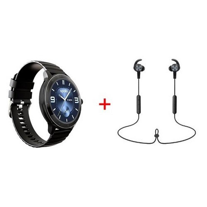 Xcell Apollo W2 Smartwatch 1.39 Black Honor AM61 Bluetooth Earphones Black eXtra Oman