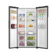 Haier Side by Side Refrigerator, 11.9Cu.ft, Freezer 5.9Cu.ft, Twin Inverter, Humidity Control,Grey