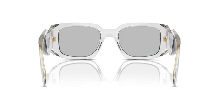 サングラス PRADA TRANSPARENT ACETATE SUNGLASSES Prada Men's Rectangle Transparent Acetate Sunglasses