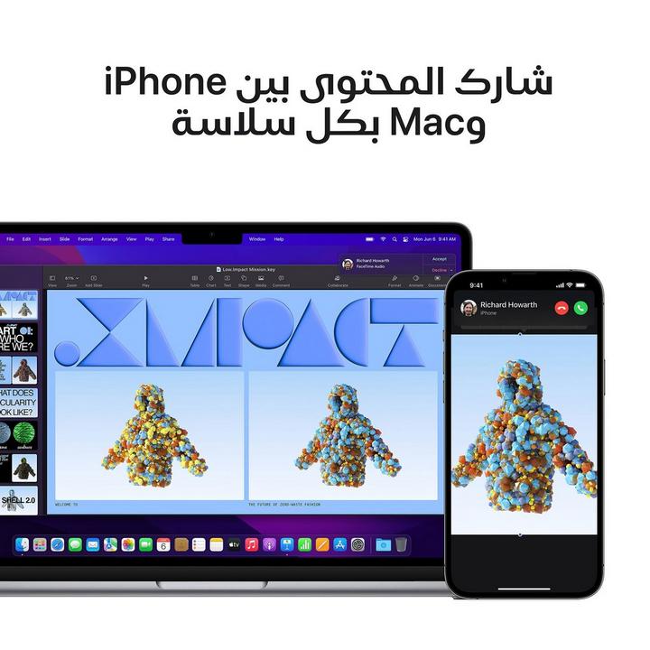 أبل ماك بوك أير، إم 2، 16 جيجا، 256 جيجا، 13.6 بوصة، 8 نوى جي بي يو، رمادي فلكي