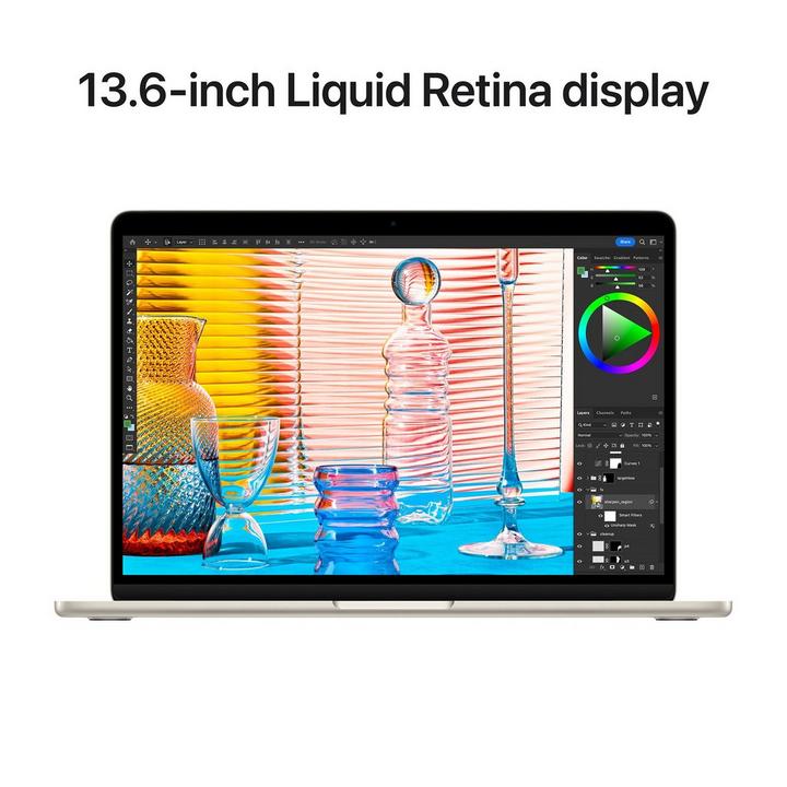 APPLE MacBook Air, M2, 16GB, 256GB SSD, 13.6 inch, 8 Core GPU, Starlight