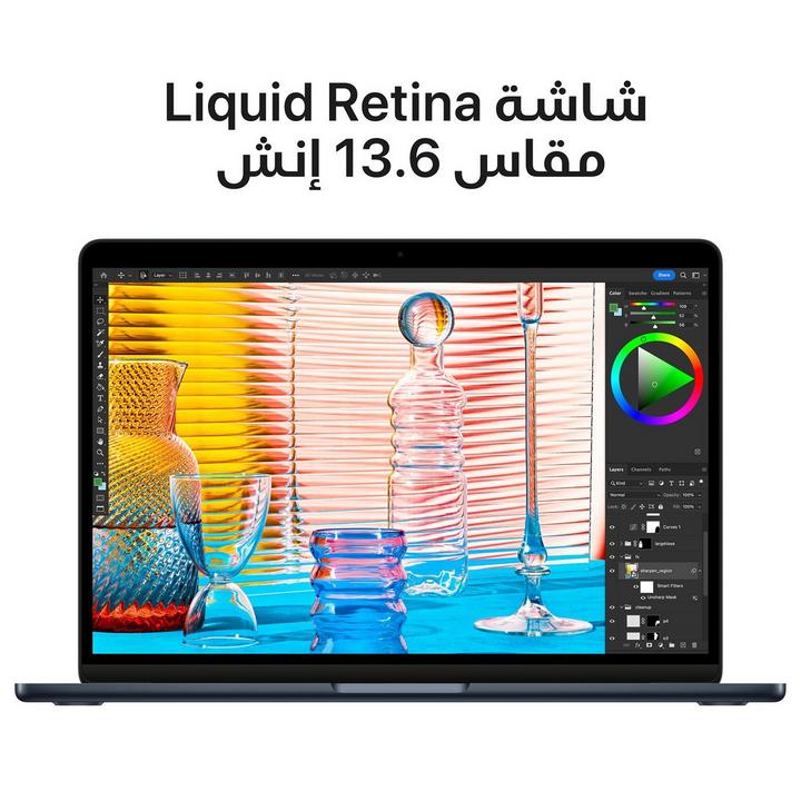 أبل ماك بوك أير، إم 2، 16 جيجا، 256 جيجا، 13.6 بوصة، 8 نوى جي بي يو، سماء الليل