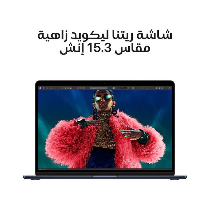 أبل ماك بوك أير، إم 3، 24 جيجا، 512 جيجا، 15.3 بوصة، 10 نوى جي بي يو، سماء الليل