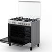 Toshiba 90x60cm Gas Cooking Range With Convection Fan Full Safety Mirror Silver