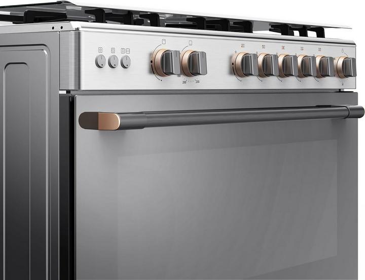 Toshiba 90x60cm Gas Cooking Range With Convection Fan Full Safety Mirror Silver