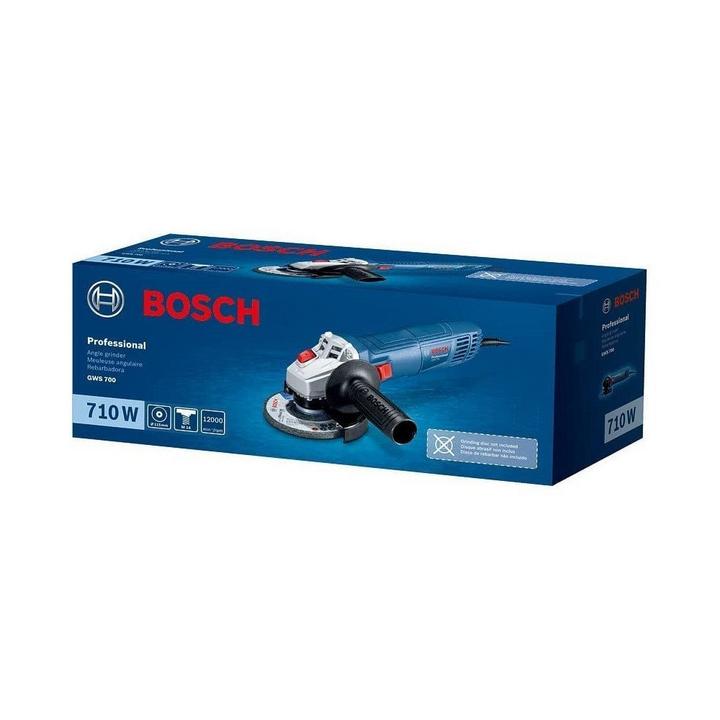 BOSCH, GWS 700, Portable Professional Angle Grinder, 710 W, 4 Grinding Disc, Blue