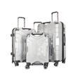 Stargold SG-TPC42 3Pcs 20/24/28-Inch TPC Hard Travel Trolley Luggage Sets 360Deg 8-Wheels Silver