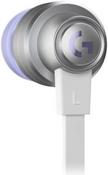 LOGITECH G333 Wired Gaming Earphones, 3.5mm, USB-C Adapter, White