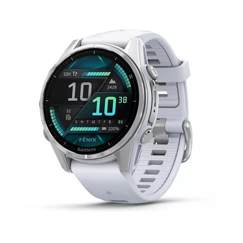 GARMIN Fenix 8 Smart Watch, 43 MM, Silver with Whitestone