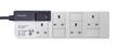 PANASONIC, Power Extension Cord, 4 Sockets, 5M Cable Length, White