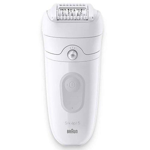 Braun Silk-Epil 5 Epilator, 40 Min Cordless use, with 2 Extras- Exfoloation Brush & Pouch, 4