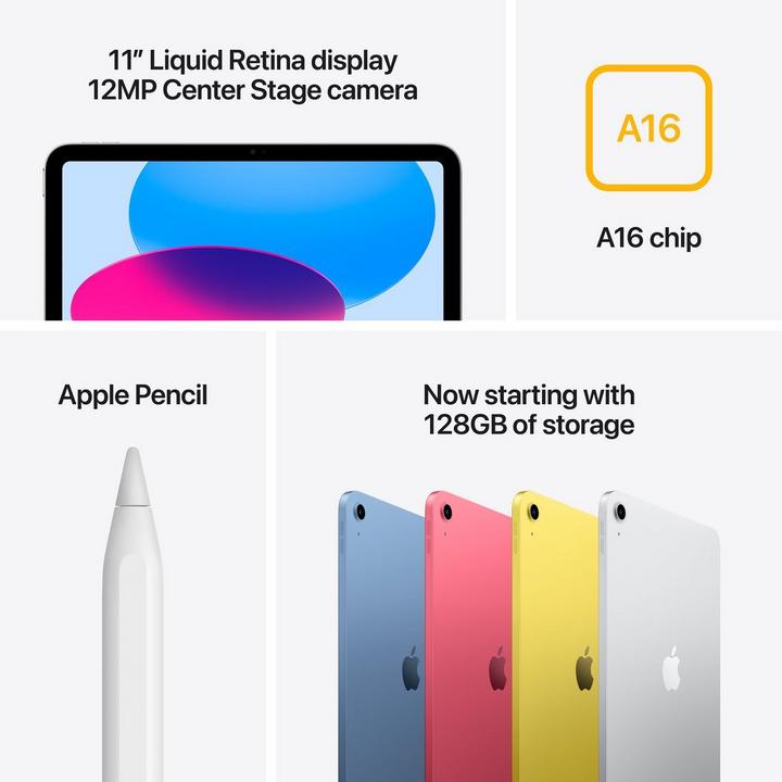 Apple iPad 11th Gen, Wi-Fi, 11 inch, 256GB, Silver