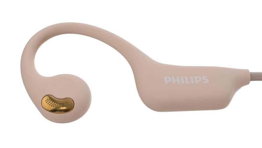 【新品•未使用】PHILIPS｜WIRELESS EARPHONE⭐︎Gold Philips Open Ear Fit wireless sports headphones , Beige - eXtra