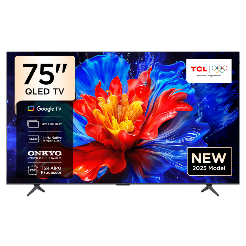 TCL, 75 Inch, QLED 4K Smart TV, HDMI 4, USB1, 144Hz - eXtra Bahrain