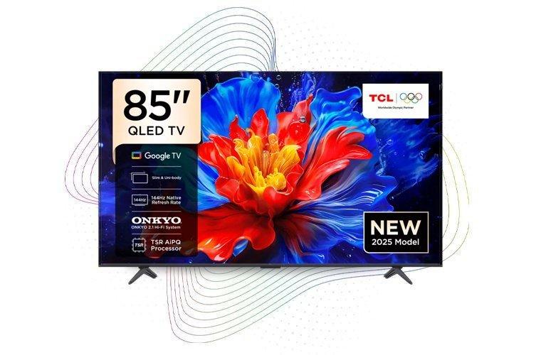 TCL, 85 Inch, QLED 4K Smart TV, HDMI 4, USB1, 144Hz - eXtra Bahrain