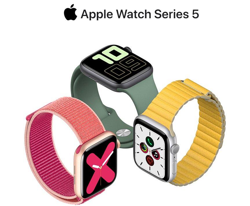 Apple Watch Series 5، 44mm، GPS، Gold Frame، Pink Sport Band، إكسترا السعودية