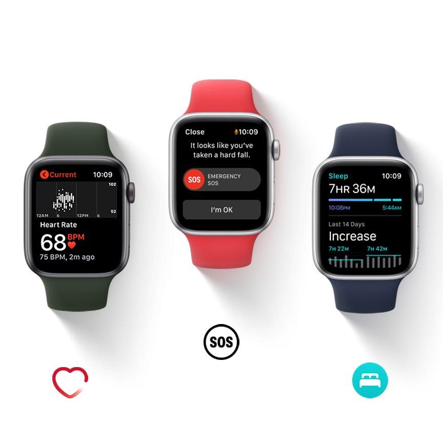 Apple Watch Se Gps, 40Mm Silver Aluminium Case With Abyss Blue Sport Band