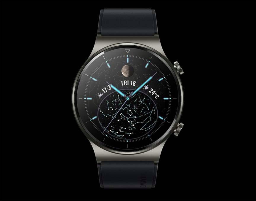 Huawei Watch GT2 Pro, 46MM Stainless Steel, Night Black - eXtra Saudi