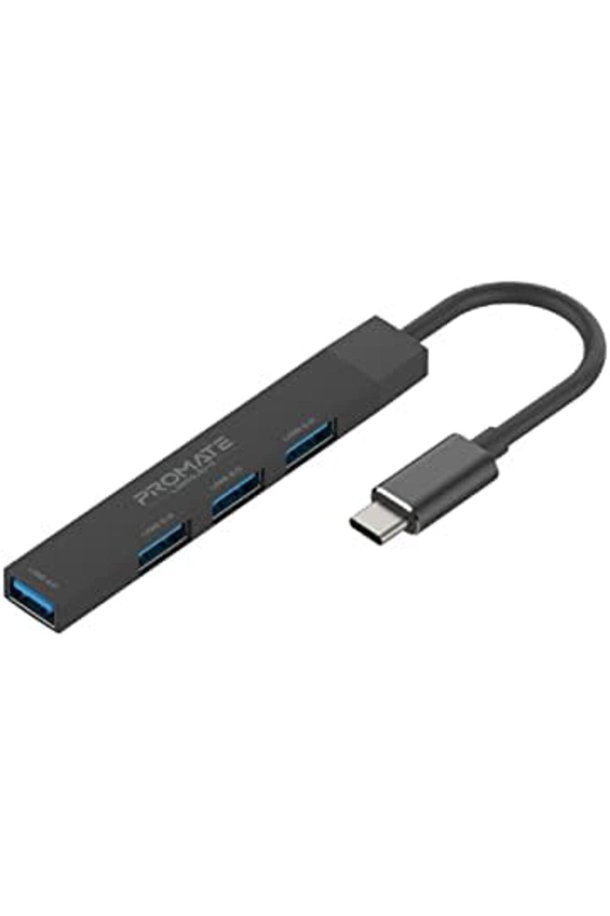 موزع USB-C من بروميت ، محول مزامنة / شحن من النوع C 4 في 1 مع محول USB-A ، منفذ USB 3.0 بسرعة 5 جيجابت في الثانية ، منافذ USB 2.0 بسرعة 480 ميجابت في الثانية وتصميم ألومنيوم مضغوط لأجهزة ماك بوك برو ، سامسونج كروم بوك بلس ، لايت هب -4 (أسود) 3