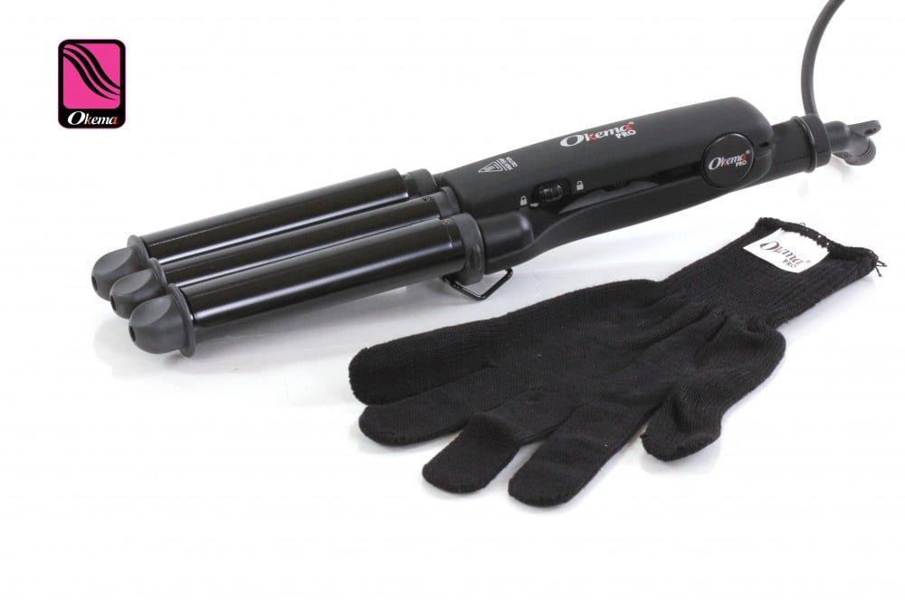 Okema, OK-707 Triple Hair Curler, Rapid Heat, Cool Tip, 430°F, Black 4