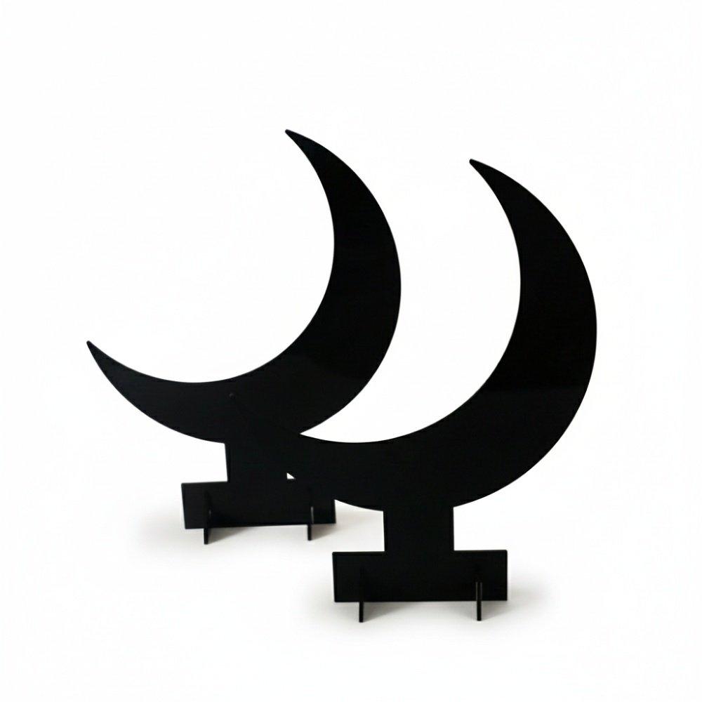 Set of 2 Acrylic Decor Stands in Ramadan Crescent Shape 3