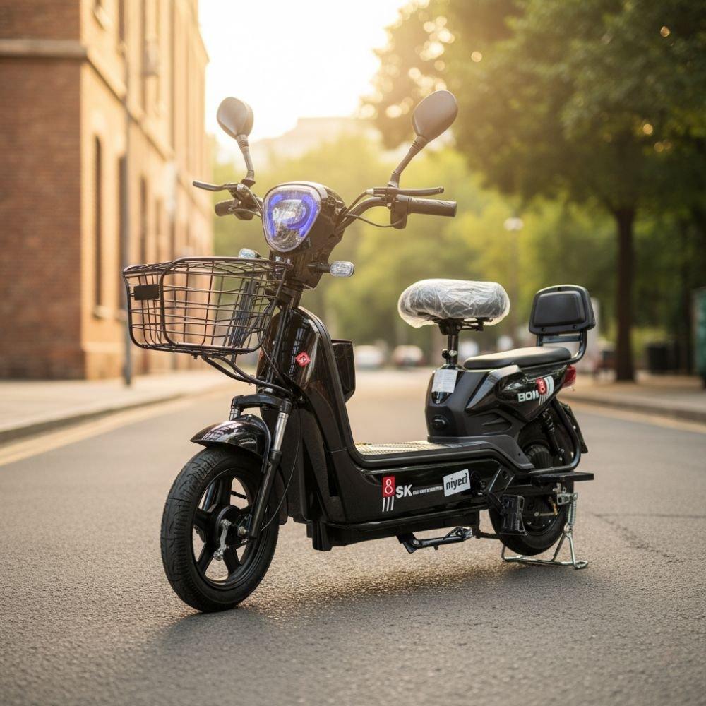 JY 16 Smart Electric Scooter - 500W Motor, 48V 12Ah Battery, Digital Display, Remote Control & Front Storage Basket. 4