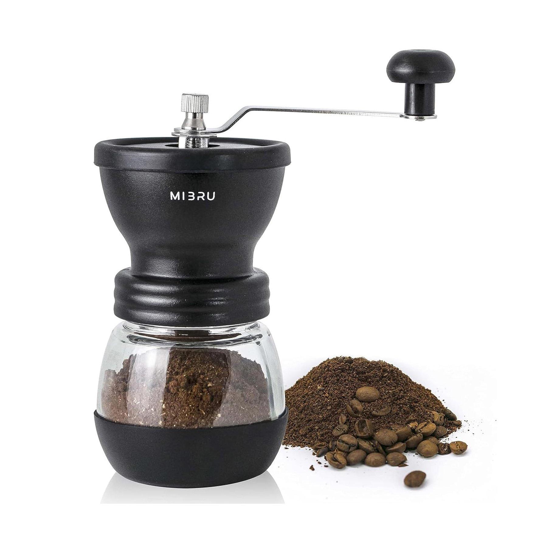 V60 Specialty Coffee Set 8-Piece Kit | Grinder, Dripper, Kettle, Server, Filter, Brush & Cleaning Towel | Pour Over Coffee Brewing Set 4