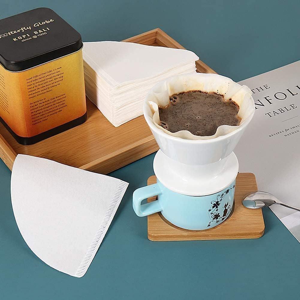 Mibru | coffee filter | v60 cone coffee filters | pour over drippers coffee filter v02 with box stand فلتر قهوة v60 (1-2 cups v01, 100) 4
