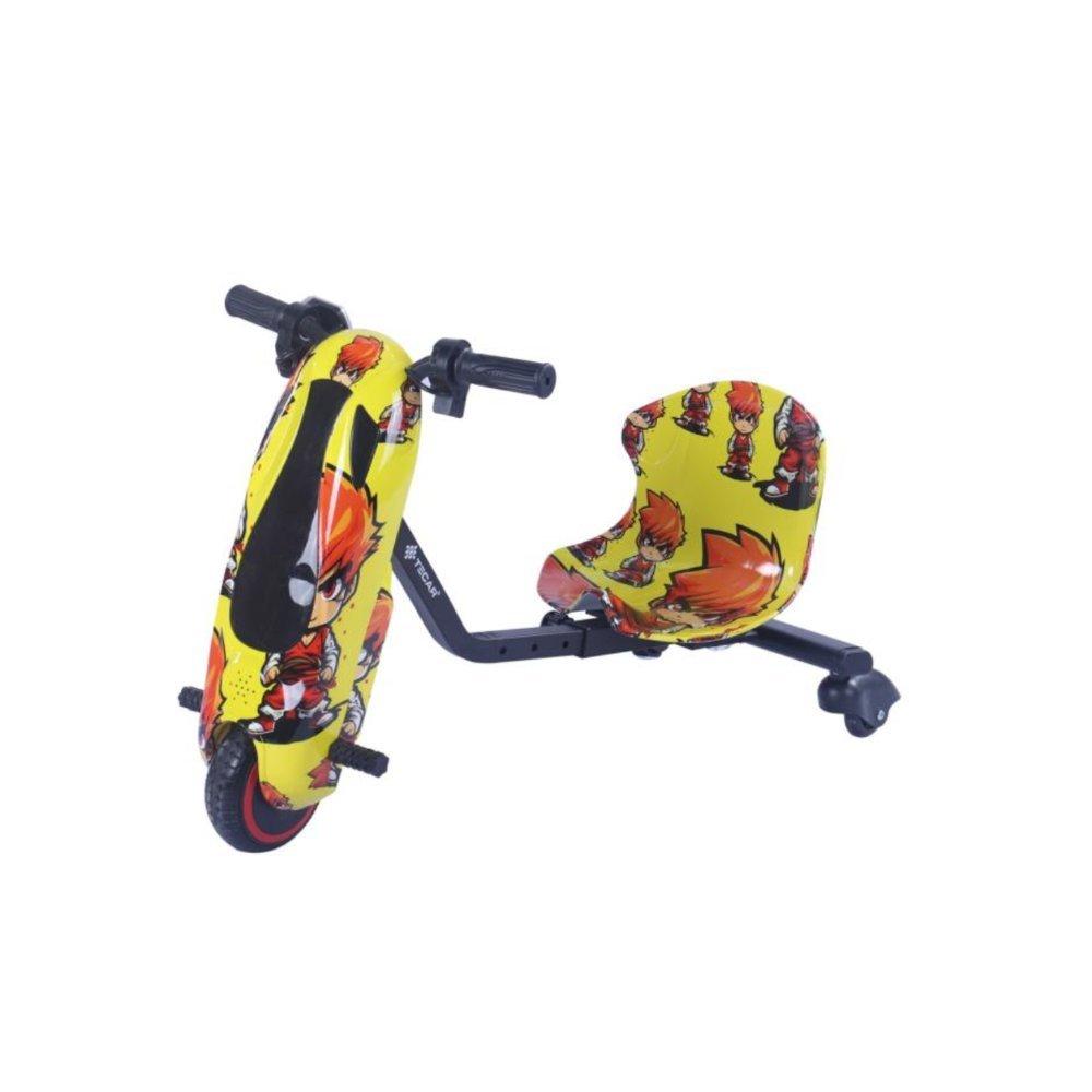 Tecar, dragon ball mini drift scooter, yellow, 36v, for kids, three speeds, on/off switch - world cup style + microphone 4