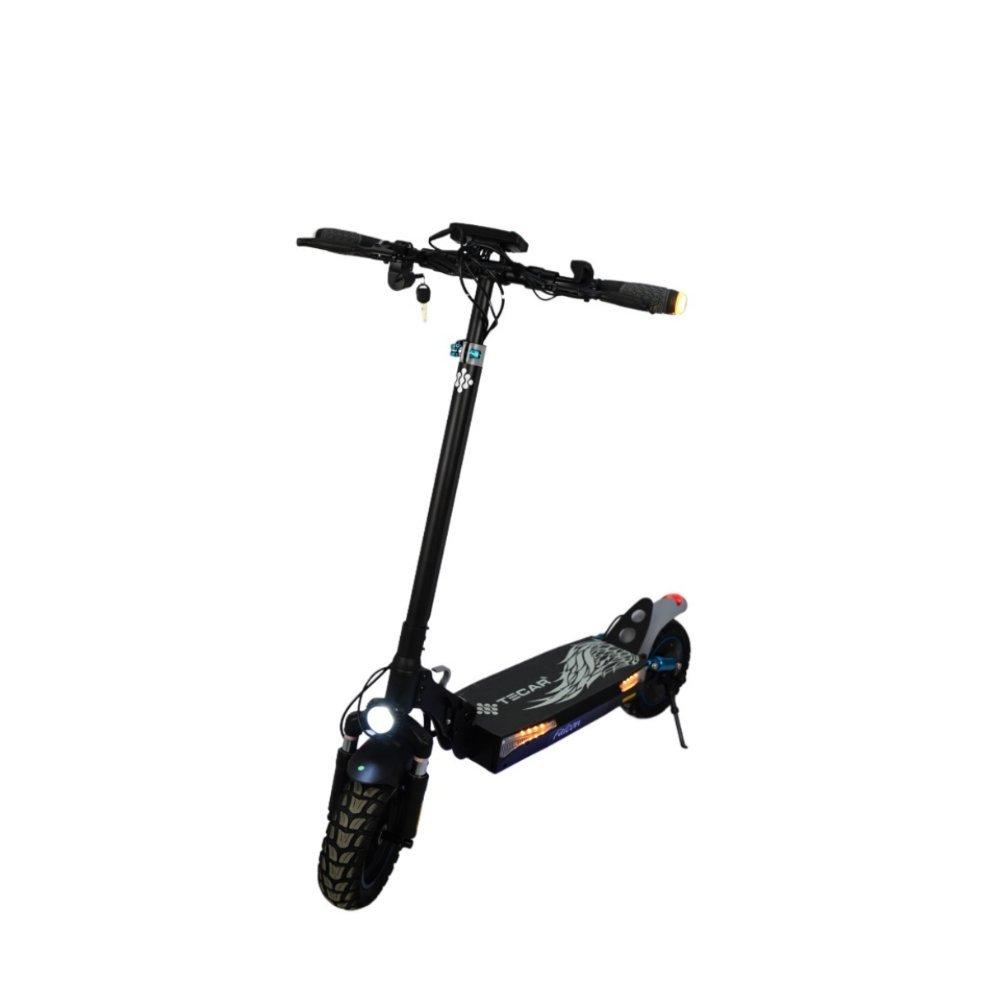 Tecar, falcon electric scooter, 10-inch frame size, with suspension, led light, key fob, 3