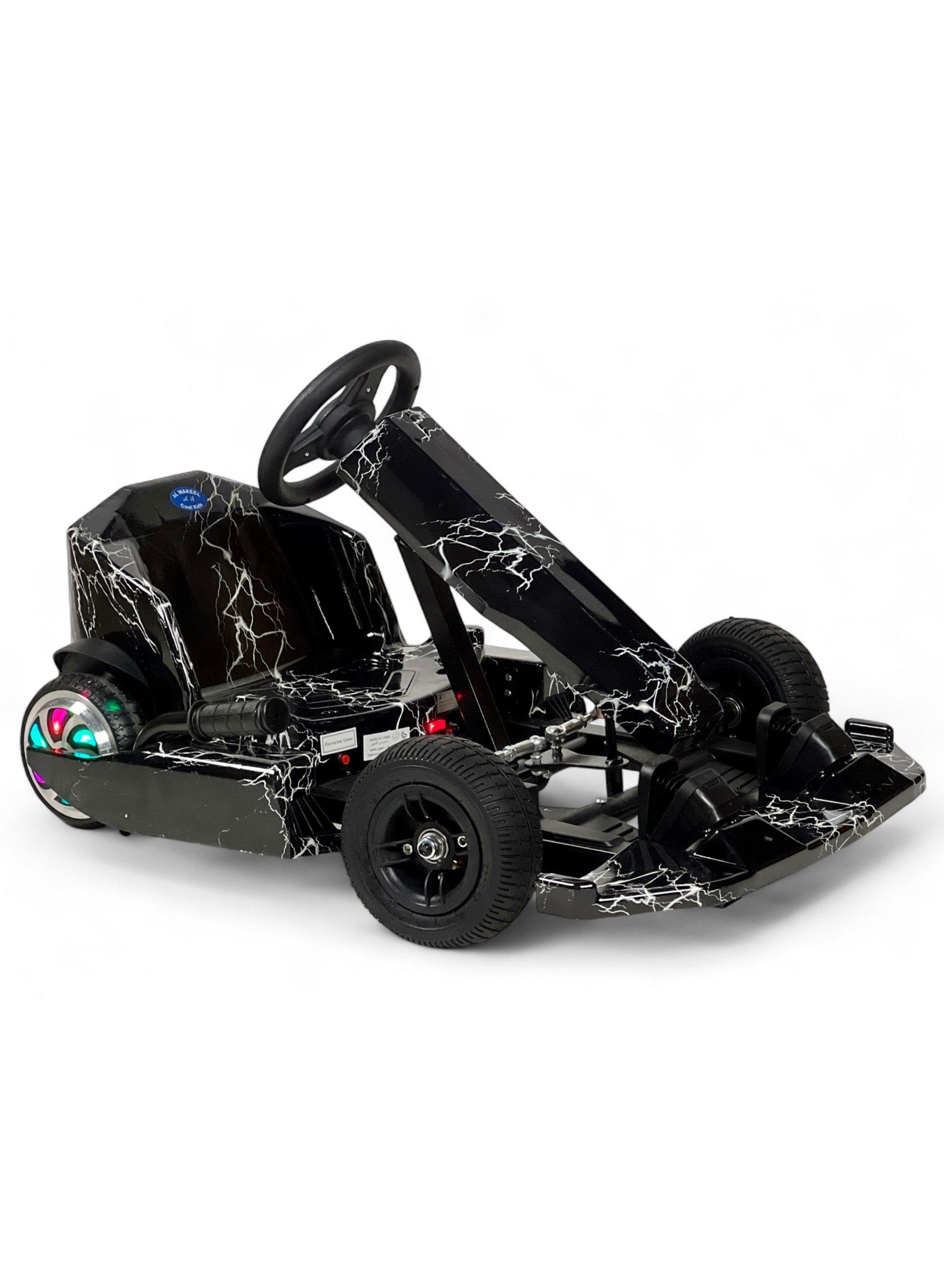 ALBADER Drift Car for Kids, 36V Electric Ride On Drift Car, Crazy Kart with LED Wheels, Bluetooth Music, 3 Forward Speeds, Reverse Gear, High Torque Motor, Air Filled Tires, Hand Brake, 4 Wheel 3