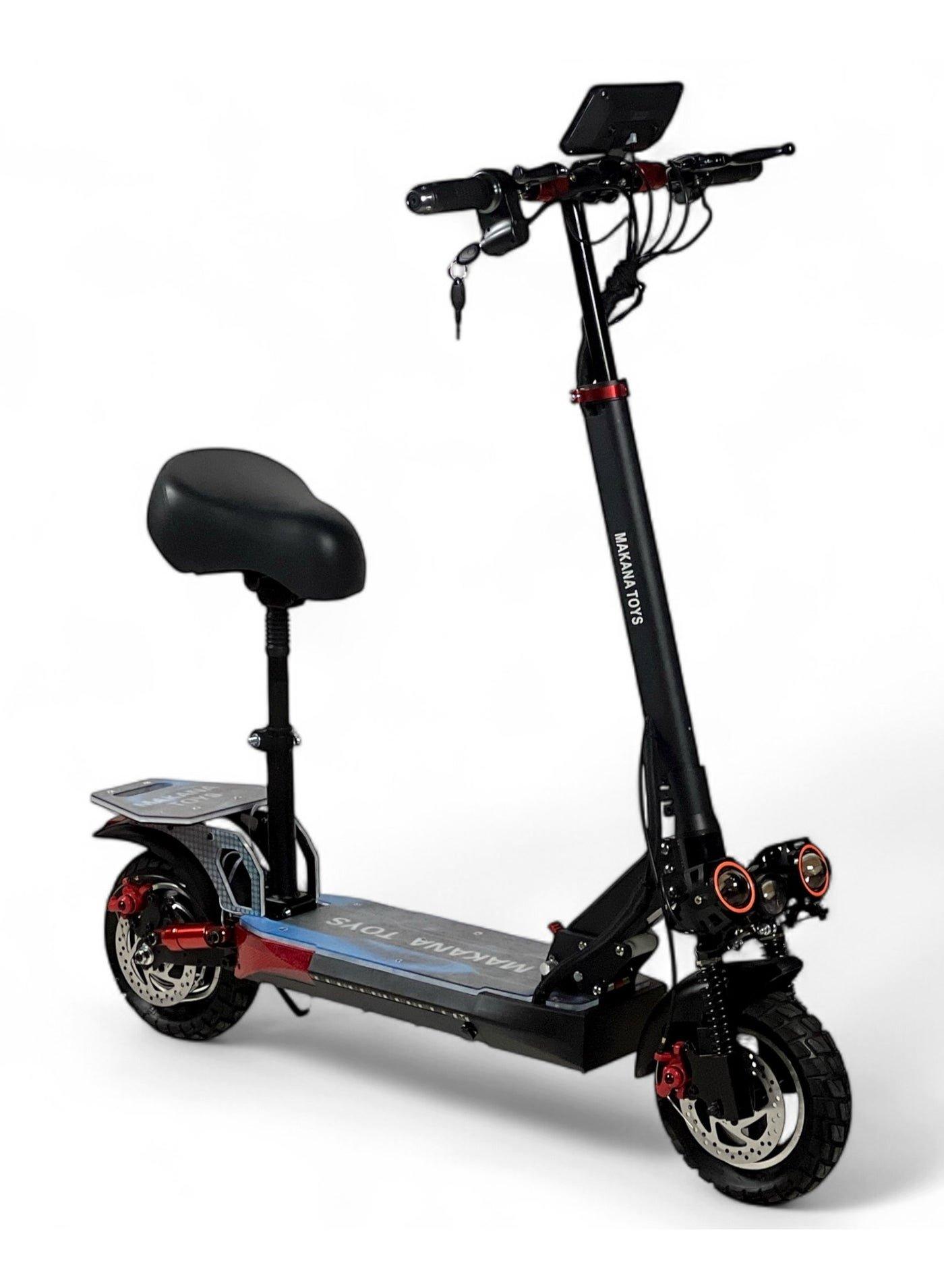 V3 Pro Electric Scooter, 1200W Motor, 48V 15Ah Battery, Up to 70 km/h Max Speed, 30-35 km Range, Foldable Design with Dual Suspension, Adjustable Seat & 10-Inch Tires, High-Performance Electric Scooter 3