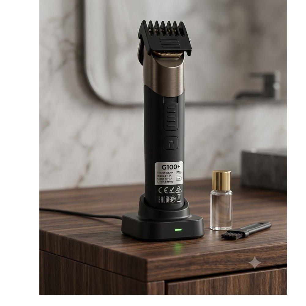 Dots cordless men's hair clipper & beard trimmer 3w | rechargeable electric shaving & grooming machine - model eh-606c 4