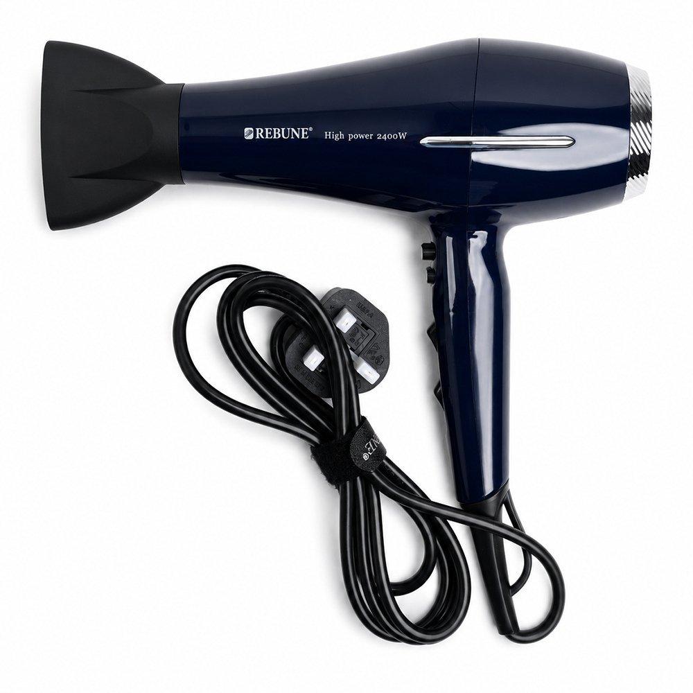 Rebune professional hair dryer 2400w - model re-2173 - high-speed salon quality blow dryer for fast drying & frizz-free styling - heavy duty motor with cooling button 4