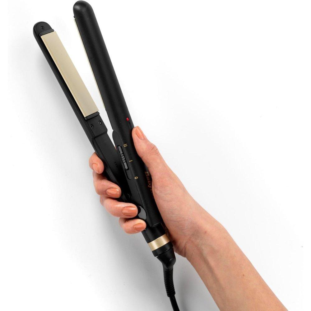 Babyliss hair straightener (st089sde) - ceramic coated plates - up to 230°c - 2 heat settings - multi-voltage & auto shut-off - black 4